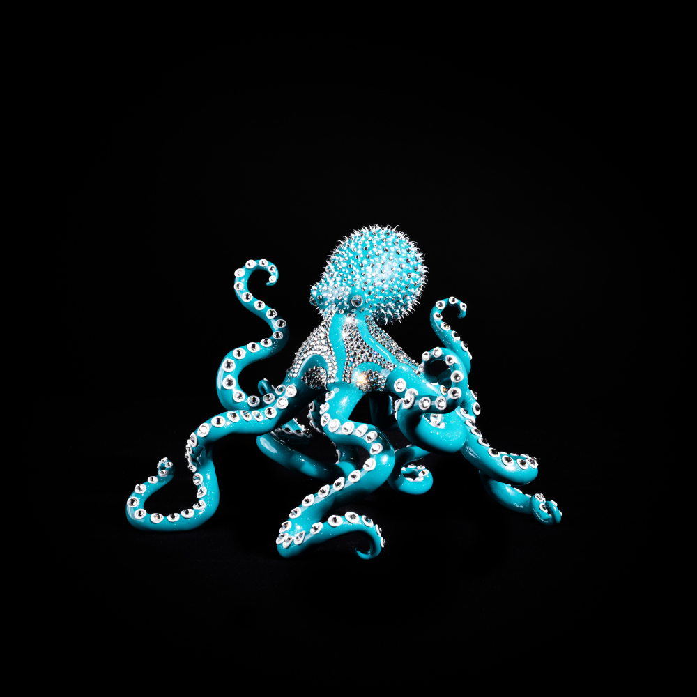 eddy maniez poulpe turquoise miniature