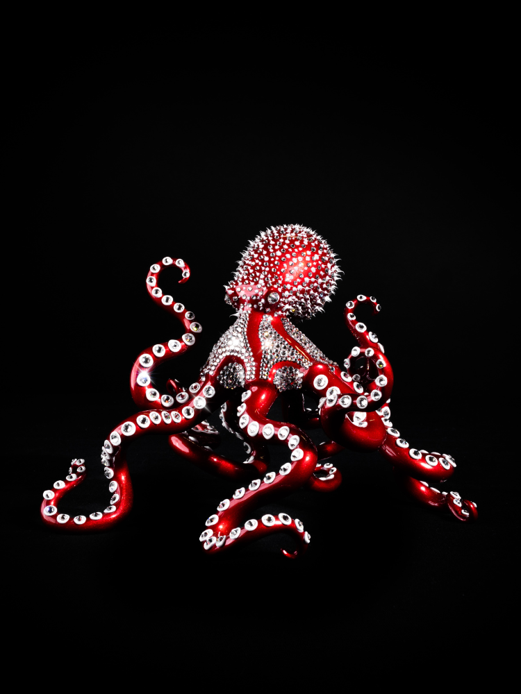 eddy maniez poulpe miniature rouge